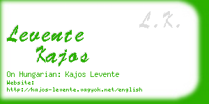 levente kajos business card